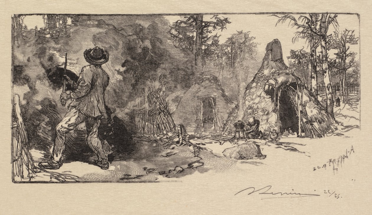 Las Fontainebleau: Coalmen autorstwa Auguste Louis Lepère