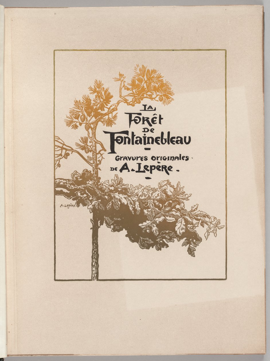 Las Fontainebleau: Okładka autorstwa Auguste Louis Lepère
