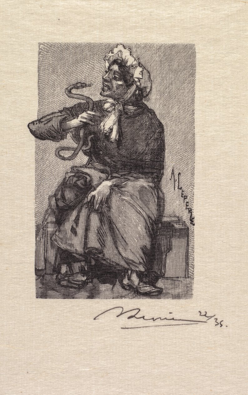 Las Fontainebleau: kupiec węży Las Fontainebleau: kupiec węży, 1890. autorstwa Auguste Louis Lepère