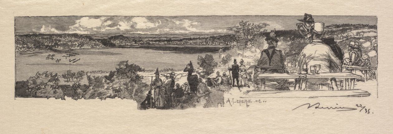 Las Fontainebleau: Dolina Solle La Forêt de Fontainebleau: La Vallée de la Solle, 1890. autorstwa Auguste Louis Lepère