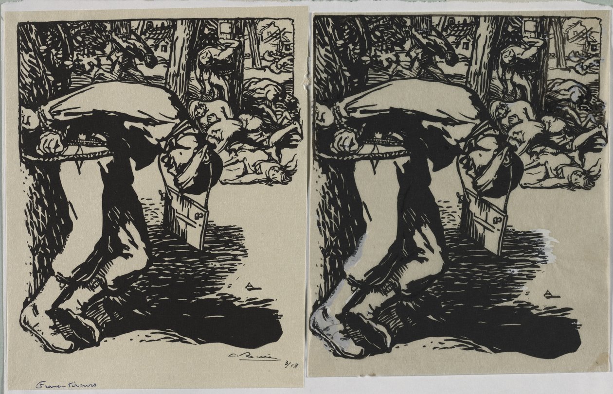 Snajperzy, 1914. autorstwa Auguste Louis Lepère
