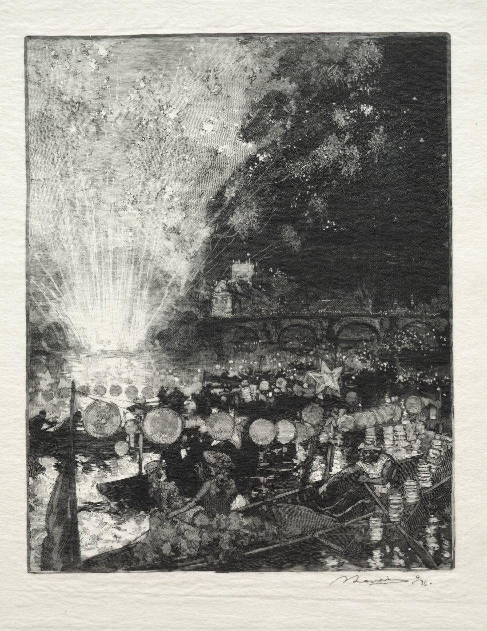 Impreza wenecka autorstwa Auguste Louis Lepère