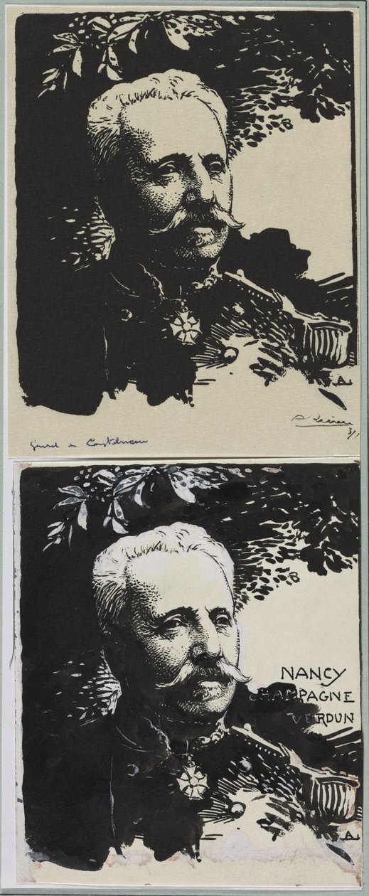 Generał de Castelneau, 1914. autorstwa Auguste Louis Lepère