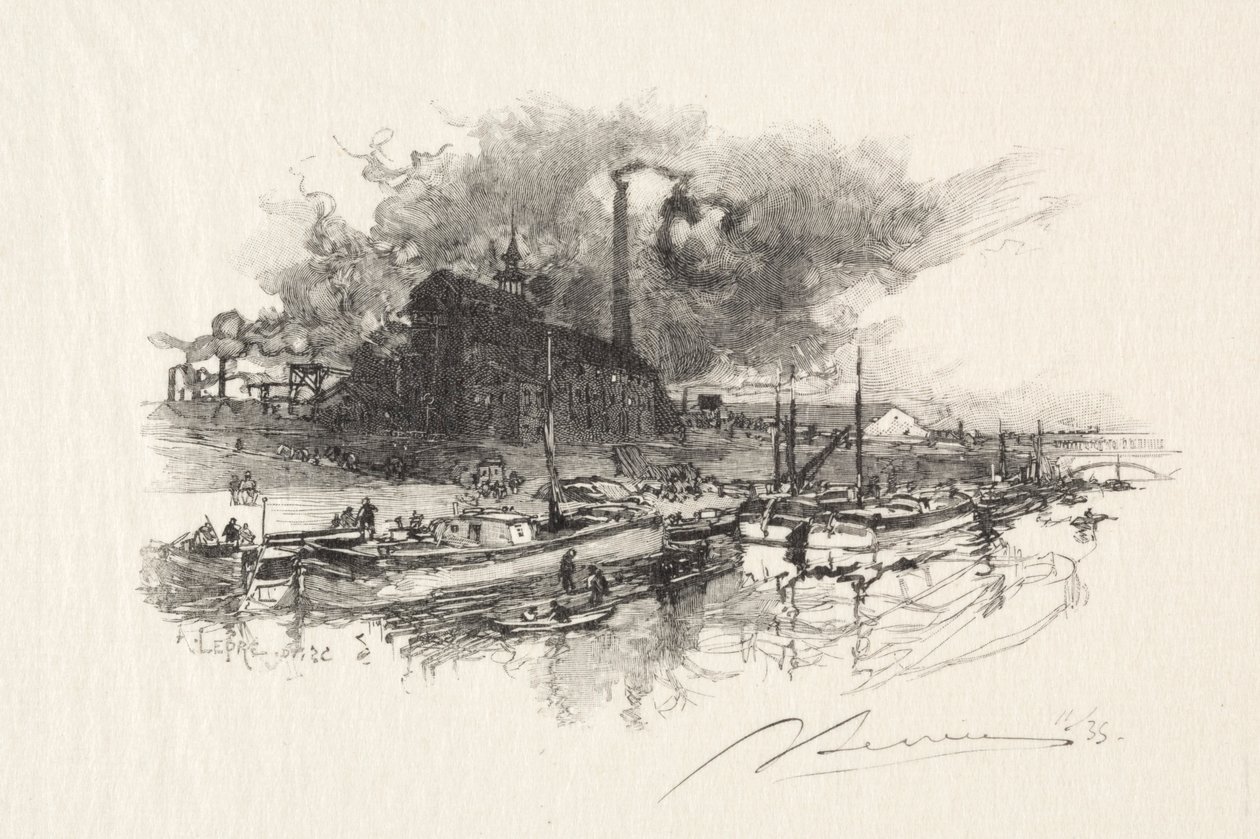 Wybielacz. autorstwa Auguste Louis Lepère