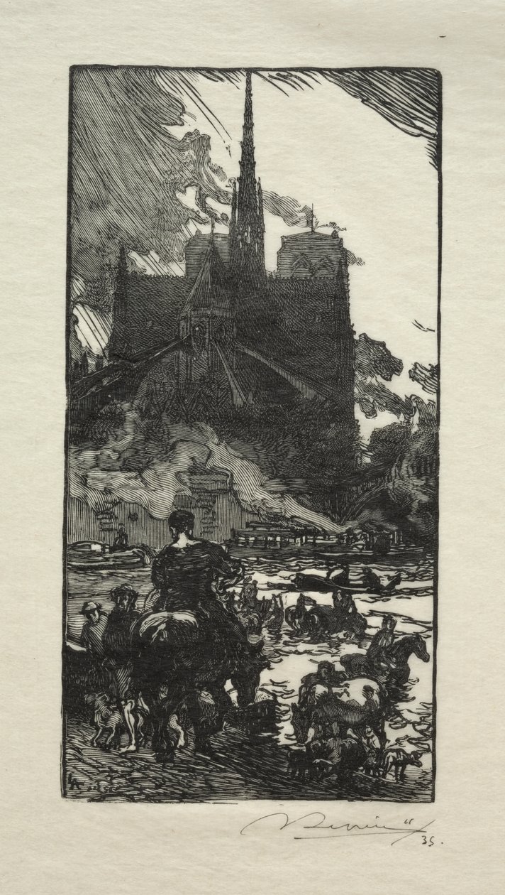 Wodopoj w Point St. Louis autorstwa Auguste Louis Lepère