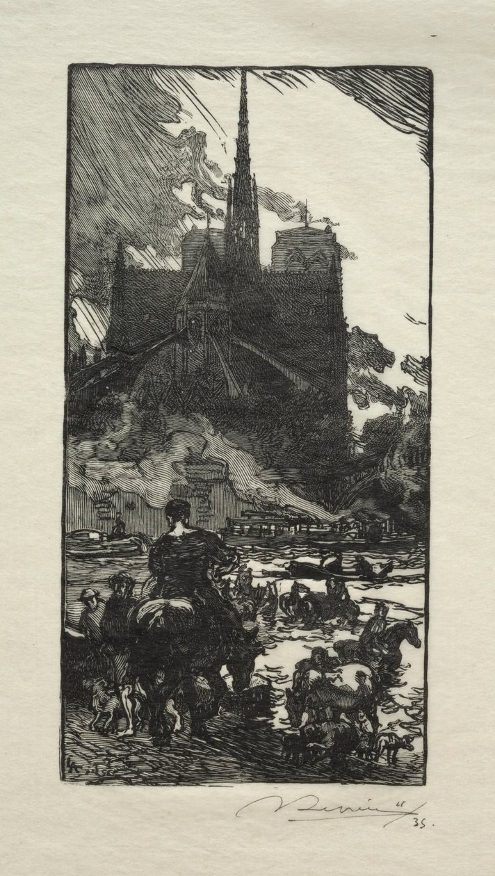 LAbreuvoir w Point St. Louis. autorstwa Auguste Louis Lepère