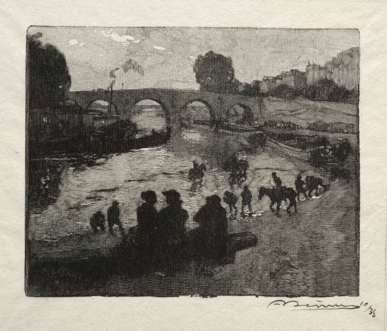 Poidło Pont Marie. autorstwa Auguste Louis Lepère