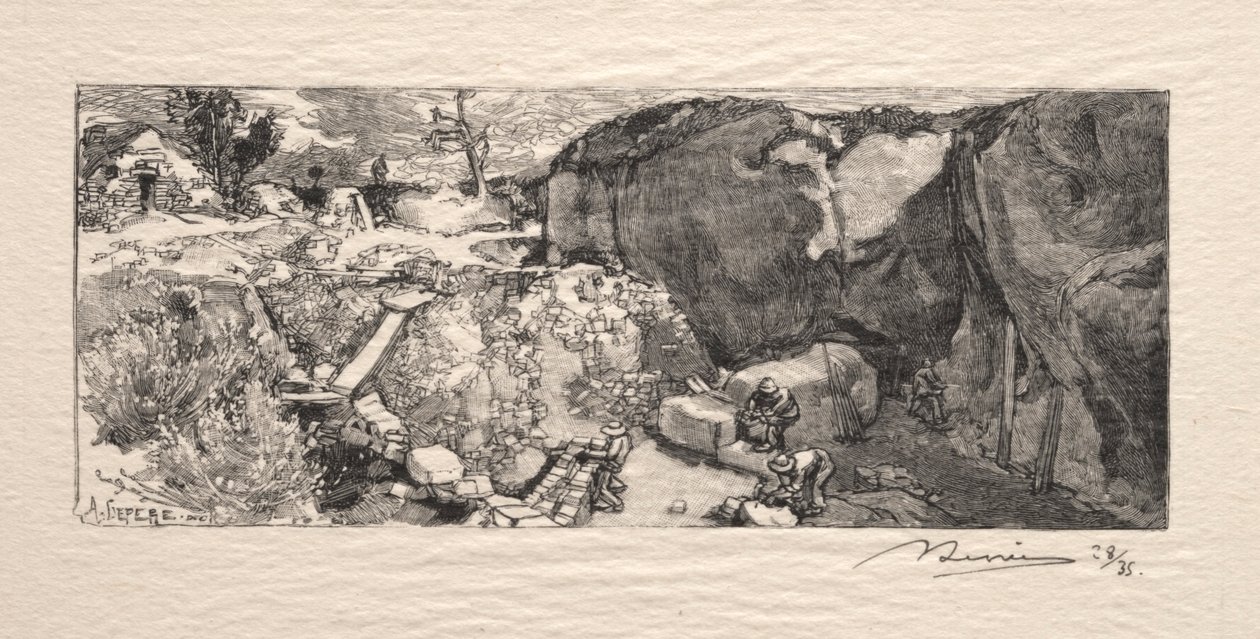 Kamieniołom piaskowca, 1890. autorstwa Auguste Louis Lepère