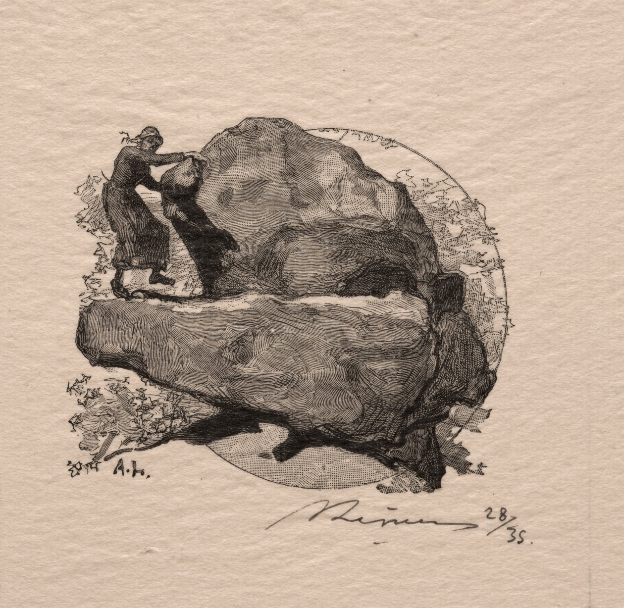 Trzęsąca się skała autorstwa Auguste Louis Lepère