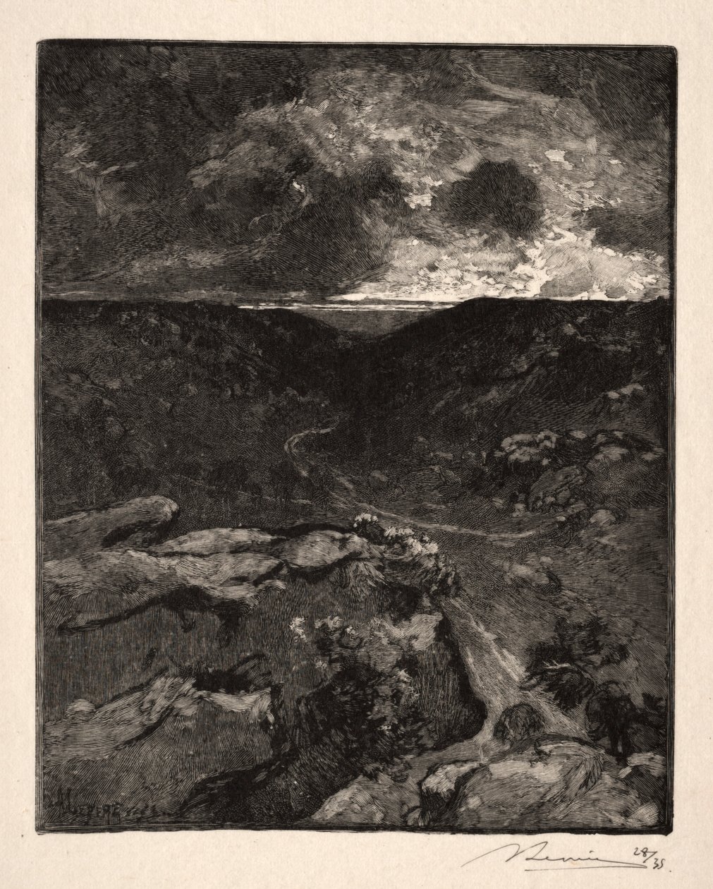 Dolina Francharda. autorstwa Auguste Louis Lepère