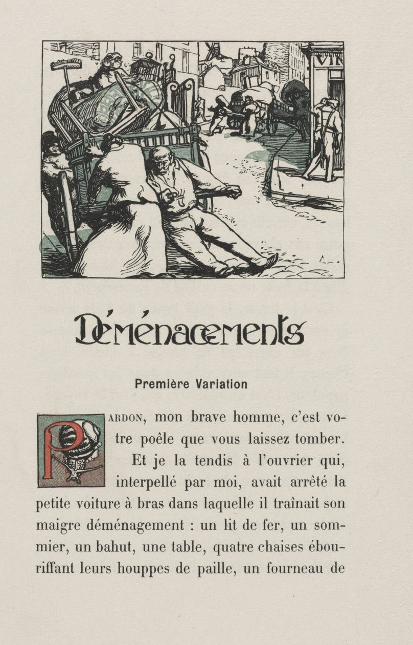 Krajobrazy i narożniki ulic: Ruchome autorstwa Auguste Louis Lepère