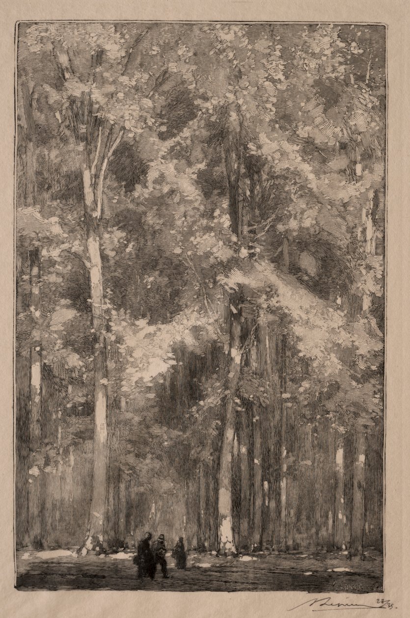 Le Matin, skrzyżowanie Forts Marlotte, 1889. autorstwa Auguste Louis Lepère