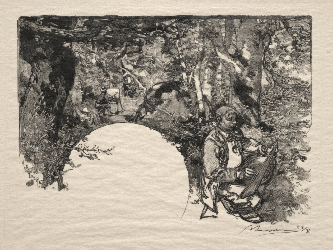 Malarze, 1890. autorstwa Auguste Louis Lepère