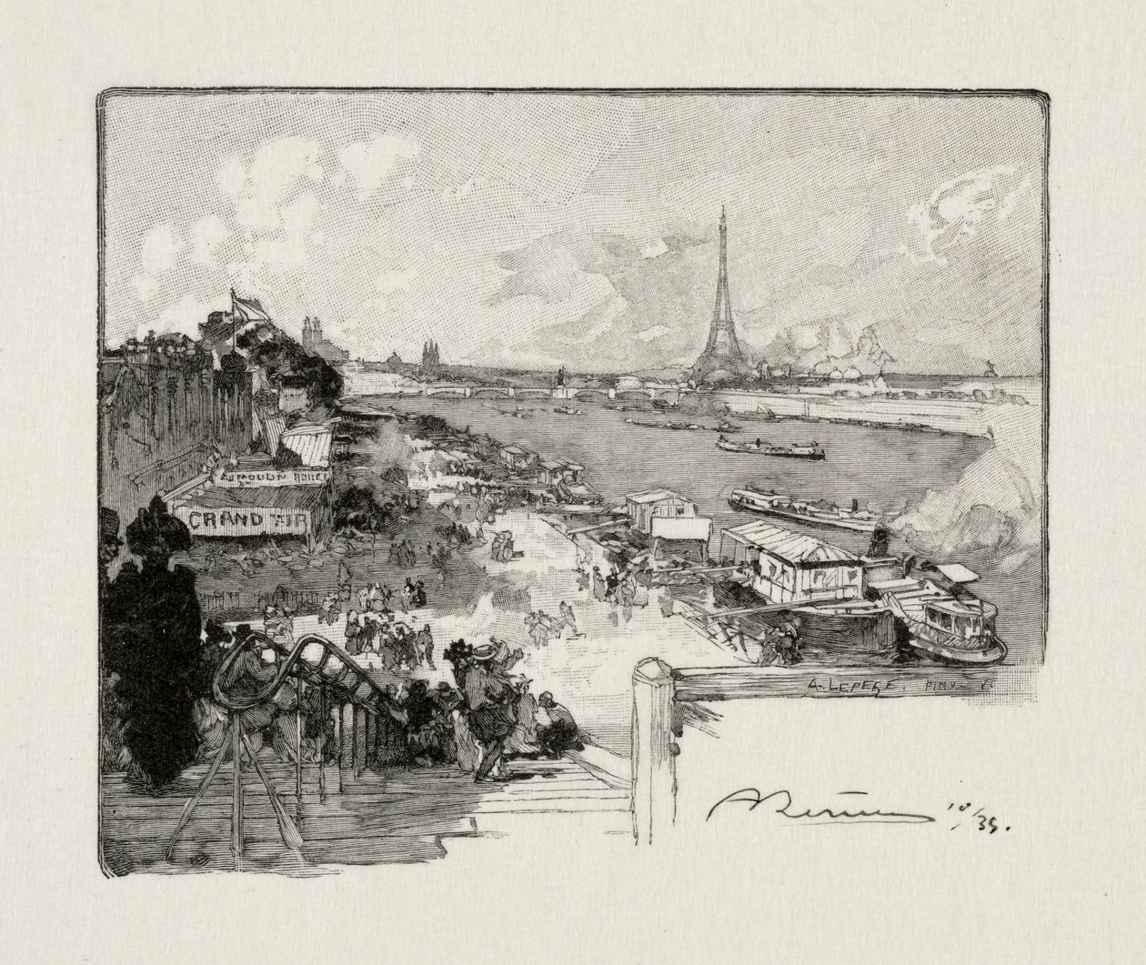 Punkt dzienny. autorstwa Auguste Louis Lepère