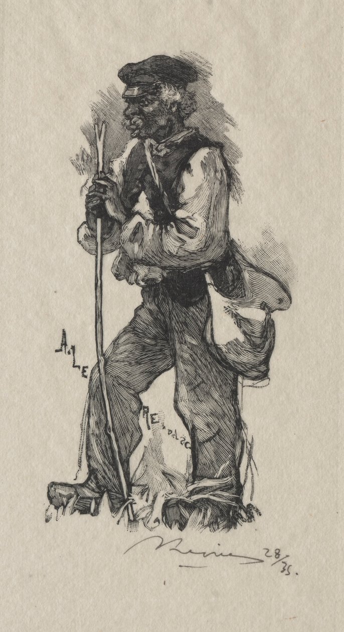 Wężowy pogromca, 1889. autorstwa Auguste Louis Lepère