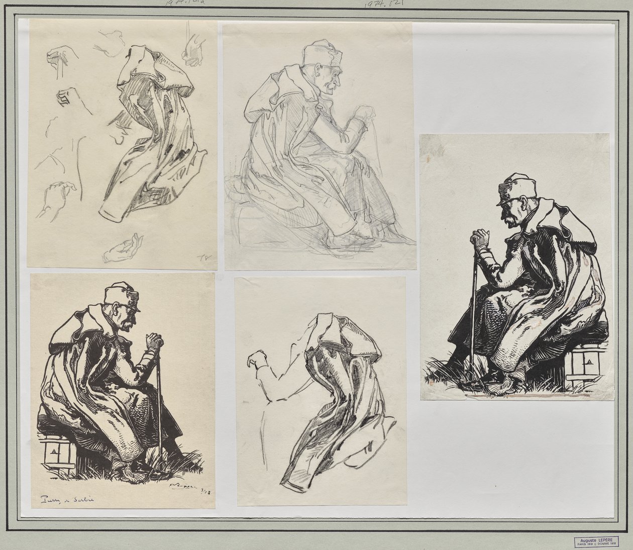 Król Piotr Serbii autorstwa Auguste Louis Lepère