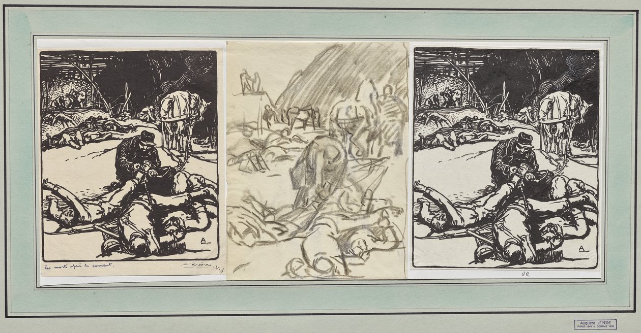 Zmarli po walce autorstwa Auguste Louis Lepère