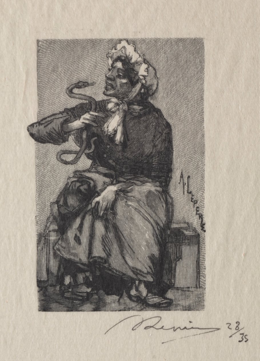 Kupiec węży, 1889. autorstwa Auguste Louis Lepère