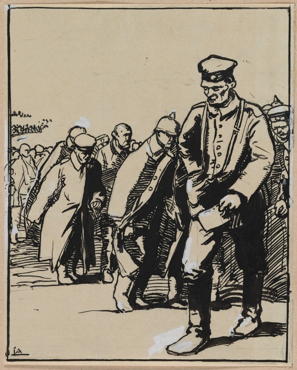 Marsz grupy jeńców niemieckich autorstwa Auguste Louis Lepère