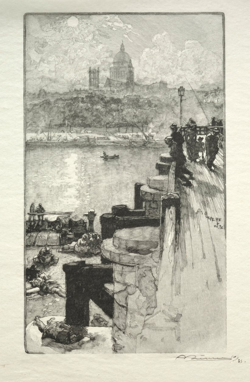 Montagne Ste. Genevieve. autorstwa Auguste Louis Lepère