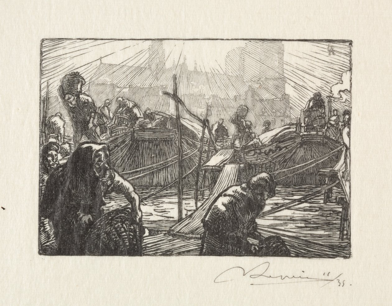 Notre Dame widziana z Apple Market autorstwa Auguste Louis Lepère