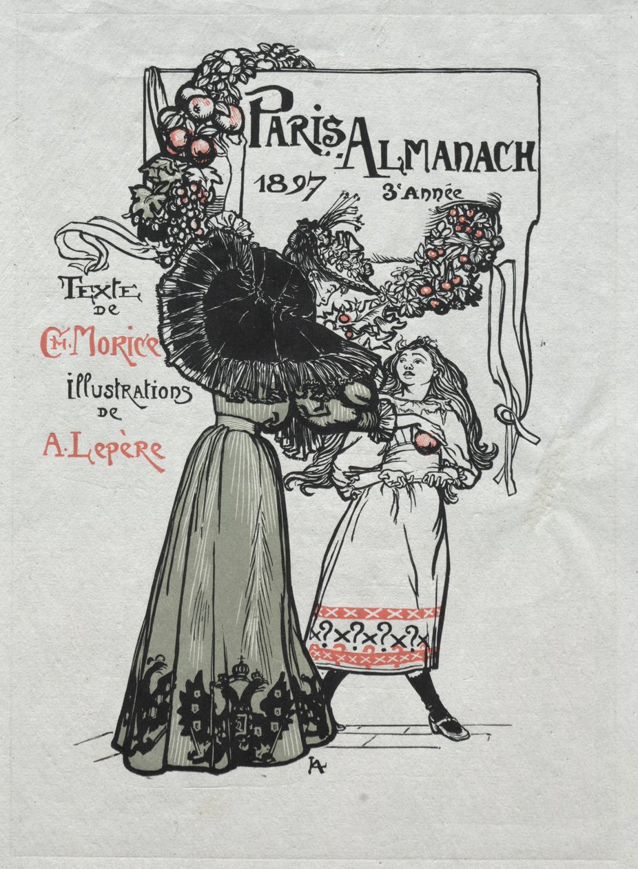 Almanach Paryski, 1897: Okładka autorstwa Auguste Louis Lepère