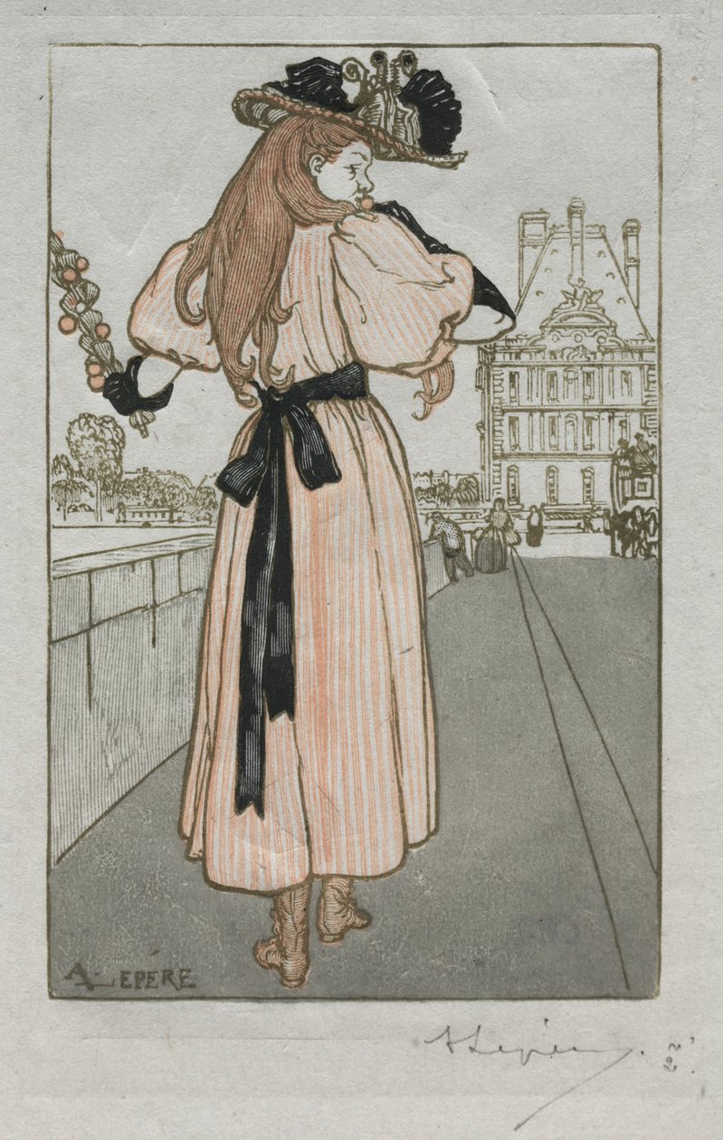 Almanach Paryski, 1897: Wiosna autorstwa Auguste Louis Lepère