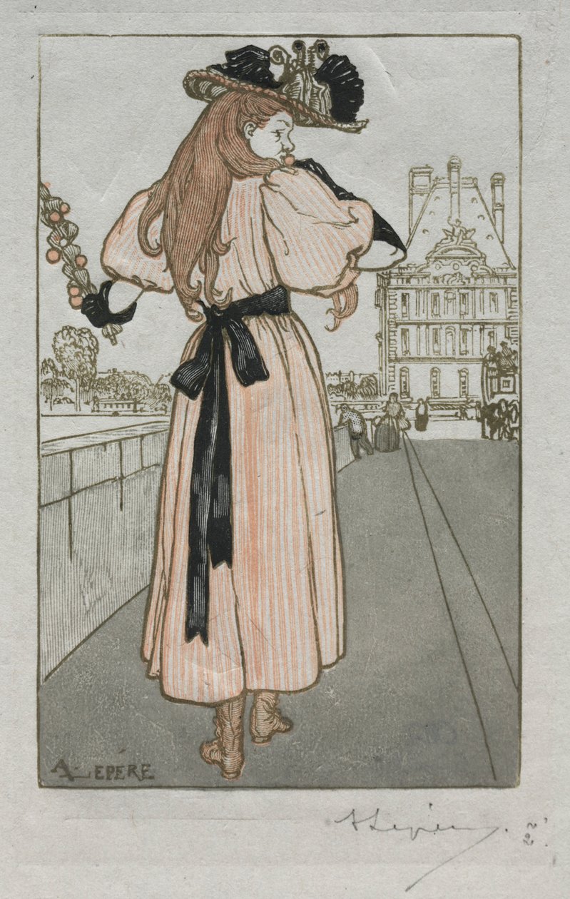 Almanach Paryski, 1897: Wiosna, 1897. autorstwa Auguste Louis Lepère