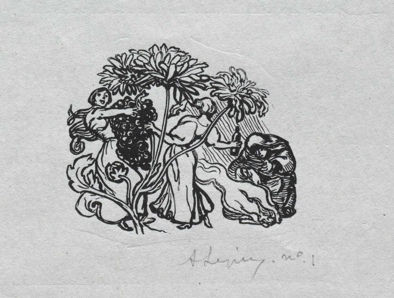 Almanach Paryski, 1897: Końcówka, jesień, 1897. autorstwa Auguste Louis Lepère