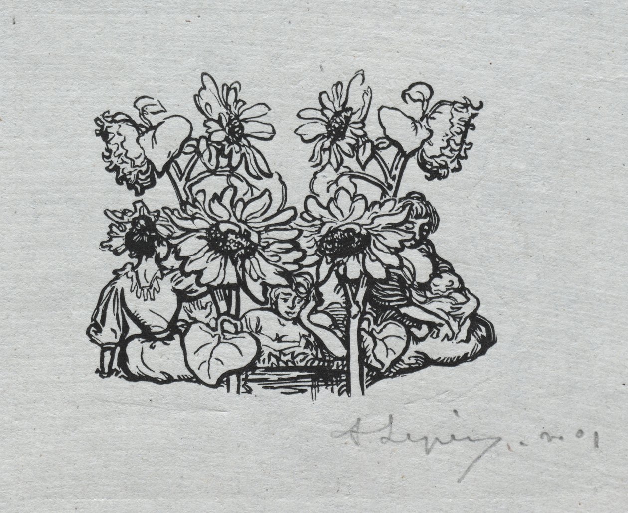 Almanach Paryski, 1897: Końcówka, lato autorstwa Auguste Louis Lepère