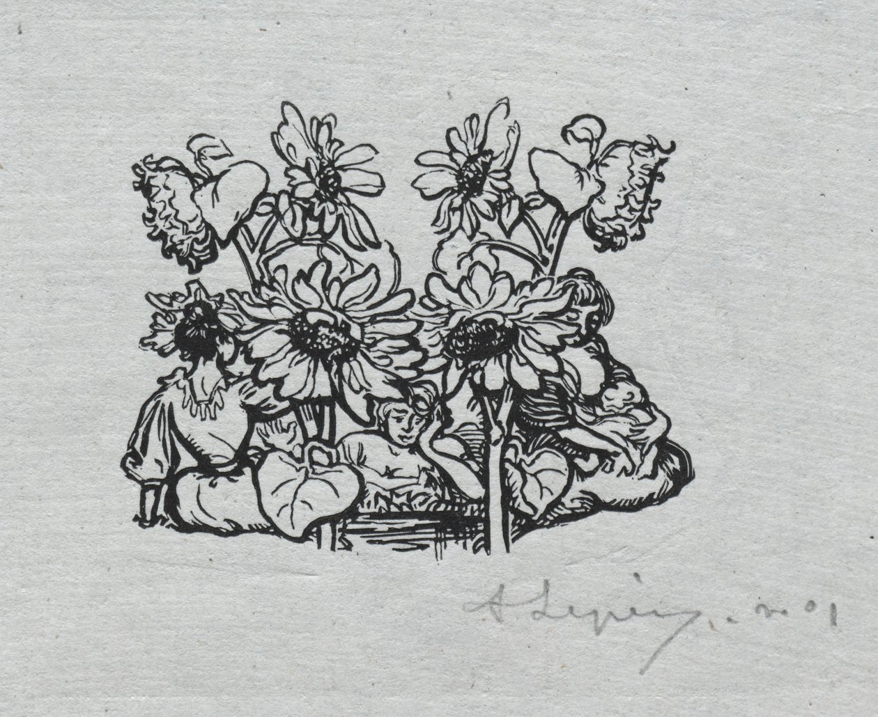 Almanach Paryski, 1897: Końcówka, lato, 1897. autorstwa Auguste Louis Lepère