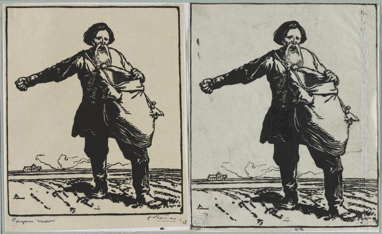 rosyjski chłop autorstwa Auguste Louis Lepère