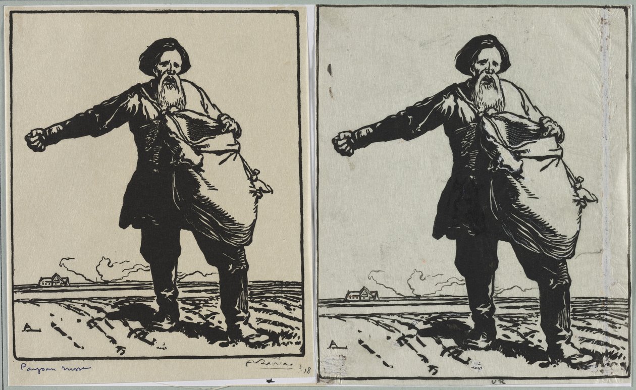 Chłop rosyjski, 1914. autorstwa Auguste Louis Lepère
