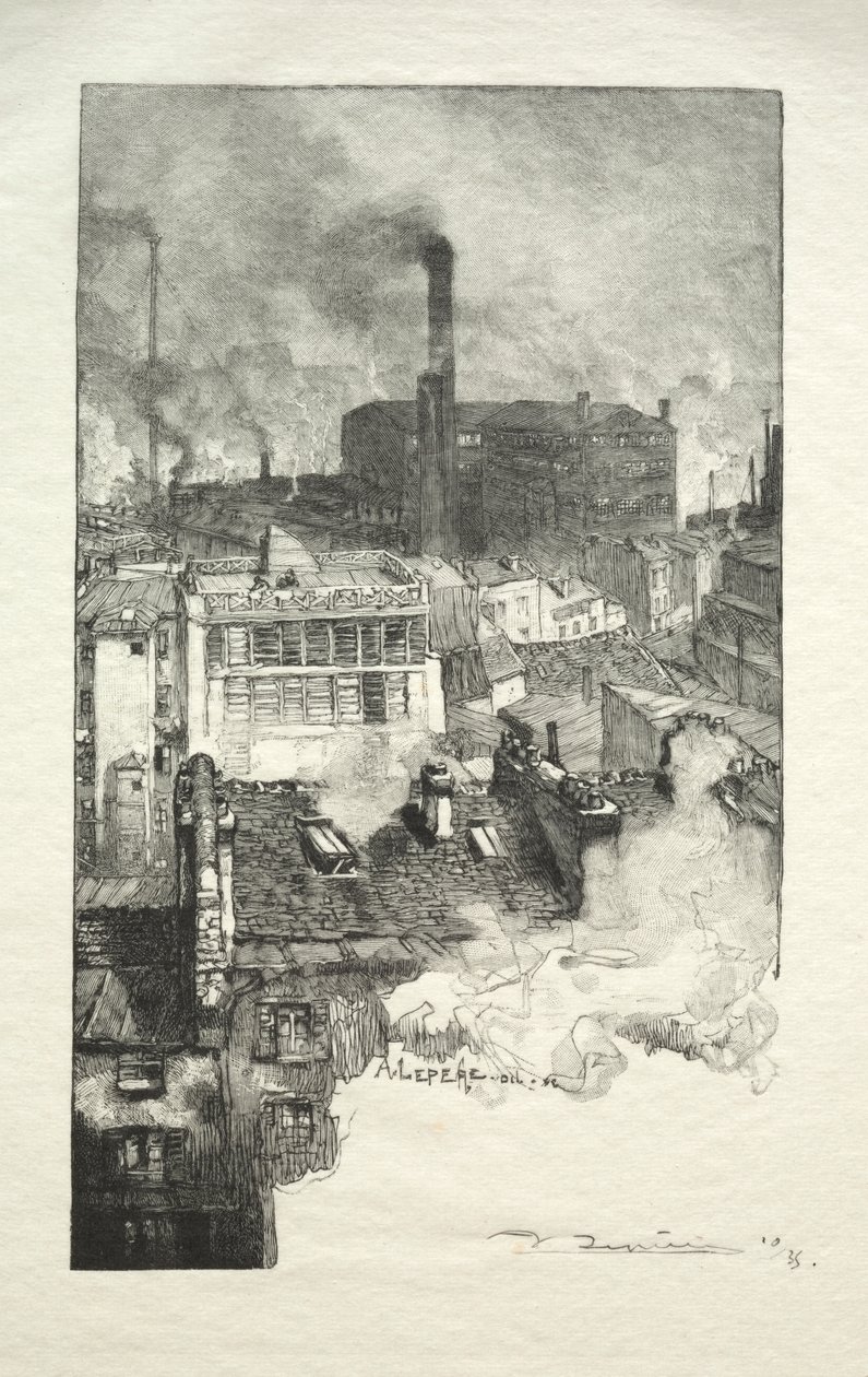 Dzielnica gobelinów autorstwa Auguste Louis Lepère