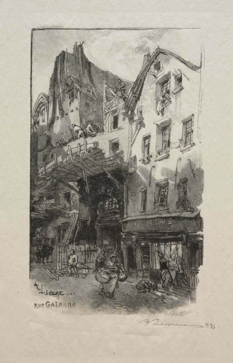 ul. Galande. autorstwa Auguste Louis Lepère
