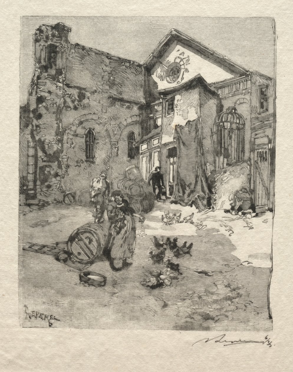 Św. Julian Ubogi: Portal autorstwa Auguste Louis Lepère