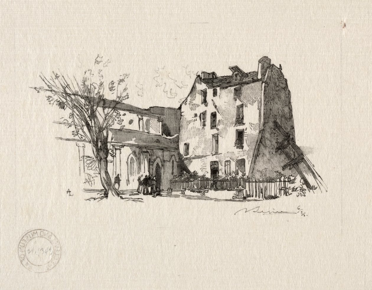 Św. Julien Ubogi: Prezbiterium. autorstwa Auguste Louis Lepère
