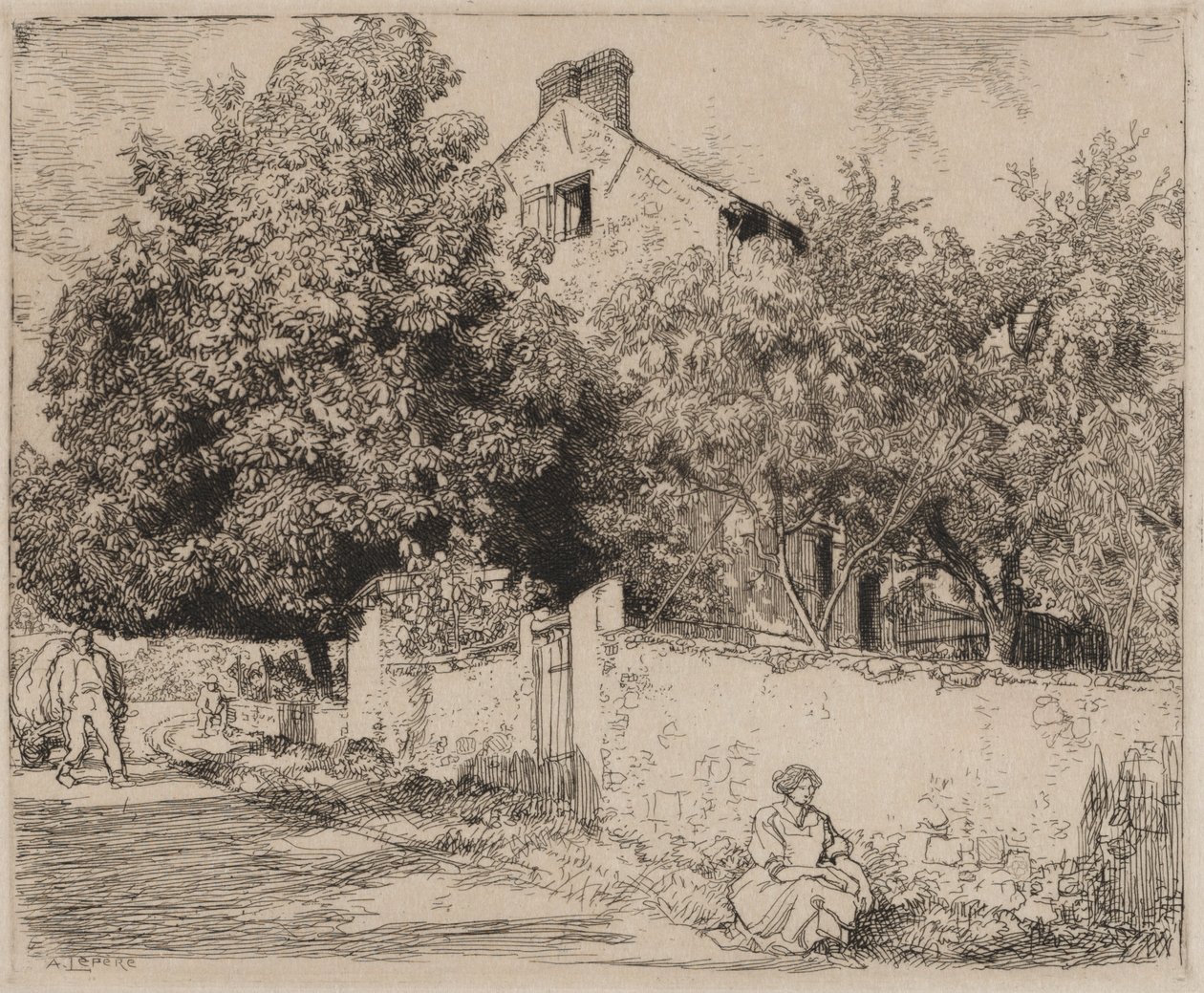 Dom Madame B., 1915. autorstwa Auguste Louis Lepère