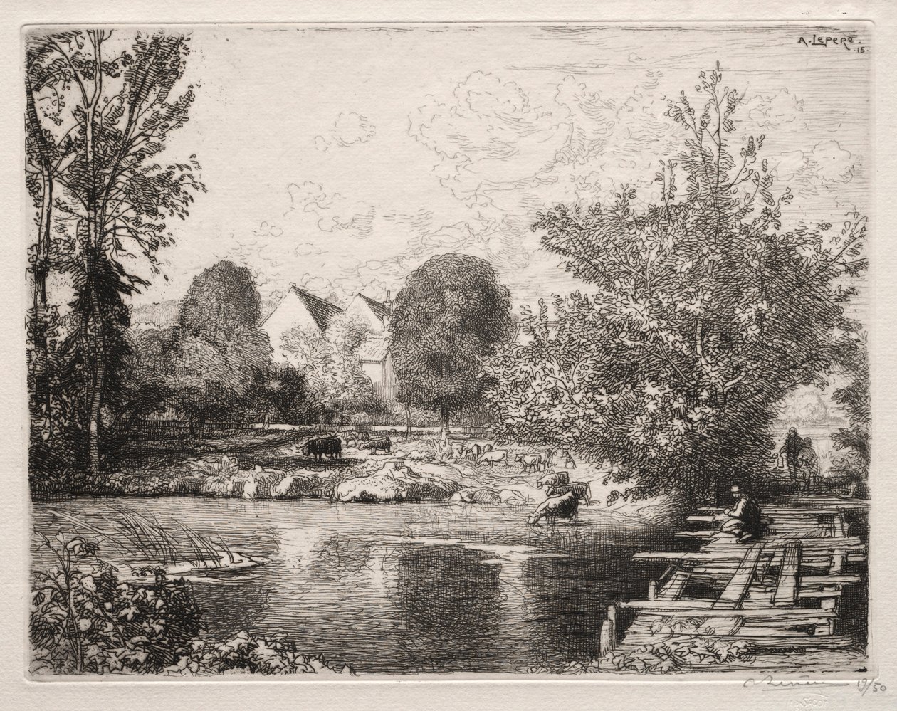 Stara Kładka, 1915. autorstwa Auguste Louis Lepère