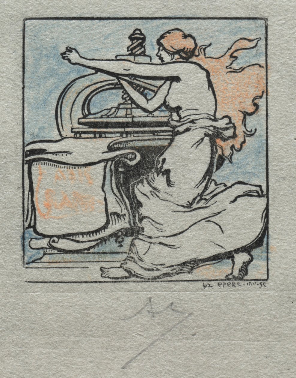 Drukarka. autorstwa Auguste Louis Lepère