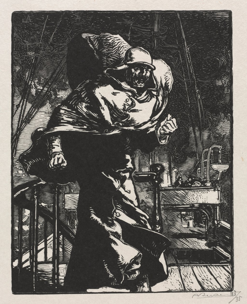 Wojna 1914. Pierwsza seria. Cesarz Wilhelm w gniewie, 1915. autorstwa Auguste Louis Lepère