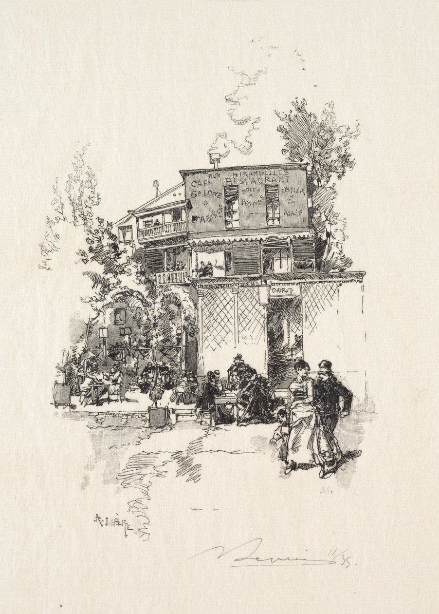 Guinguette. autorstwa Auguste Louis Lepère