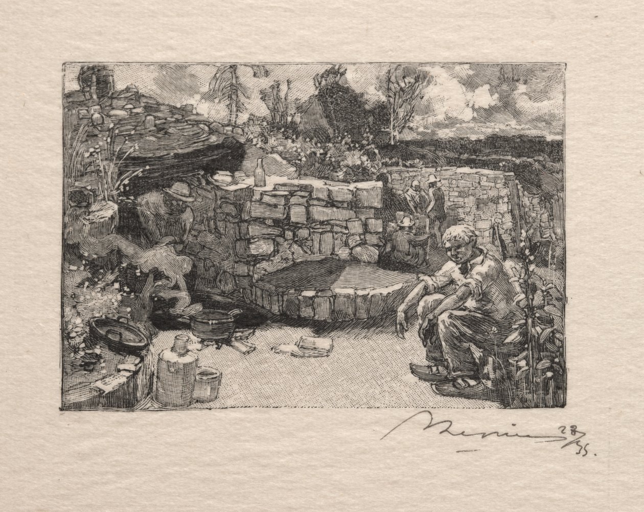 Domek w kamieniołomie autorstwa Auguste Louis Lepère