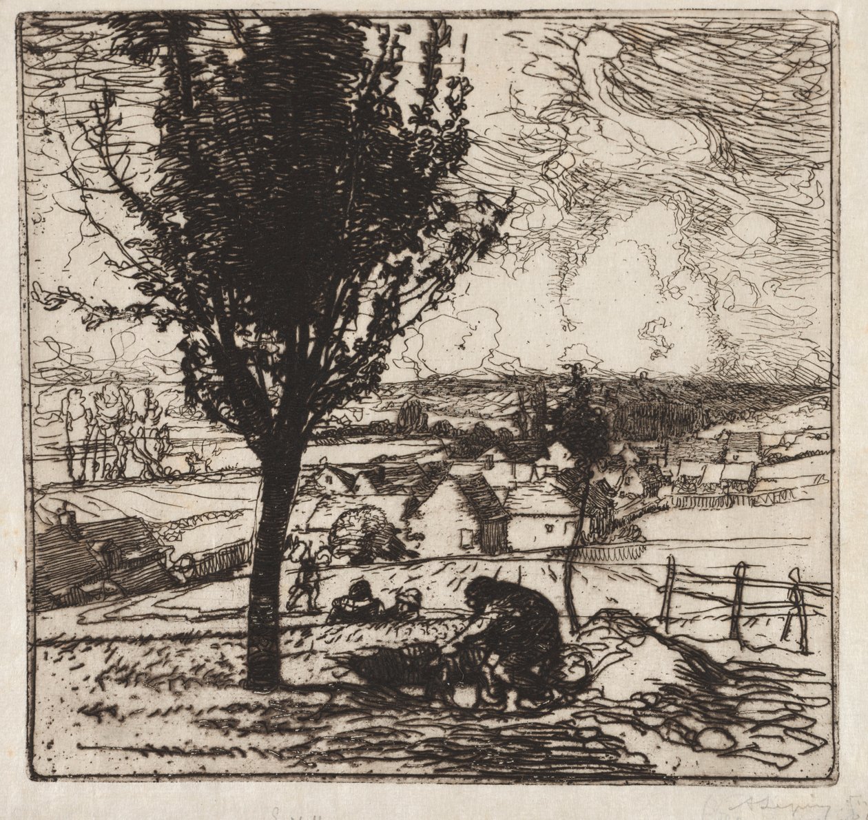 Życzenia Jouy-le-Moutier autorstwa Auguste Louis Lepère