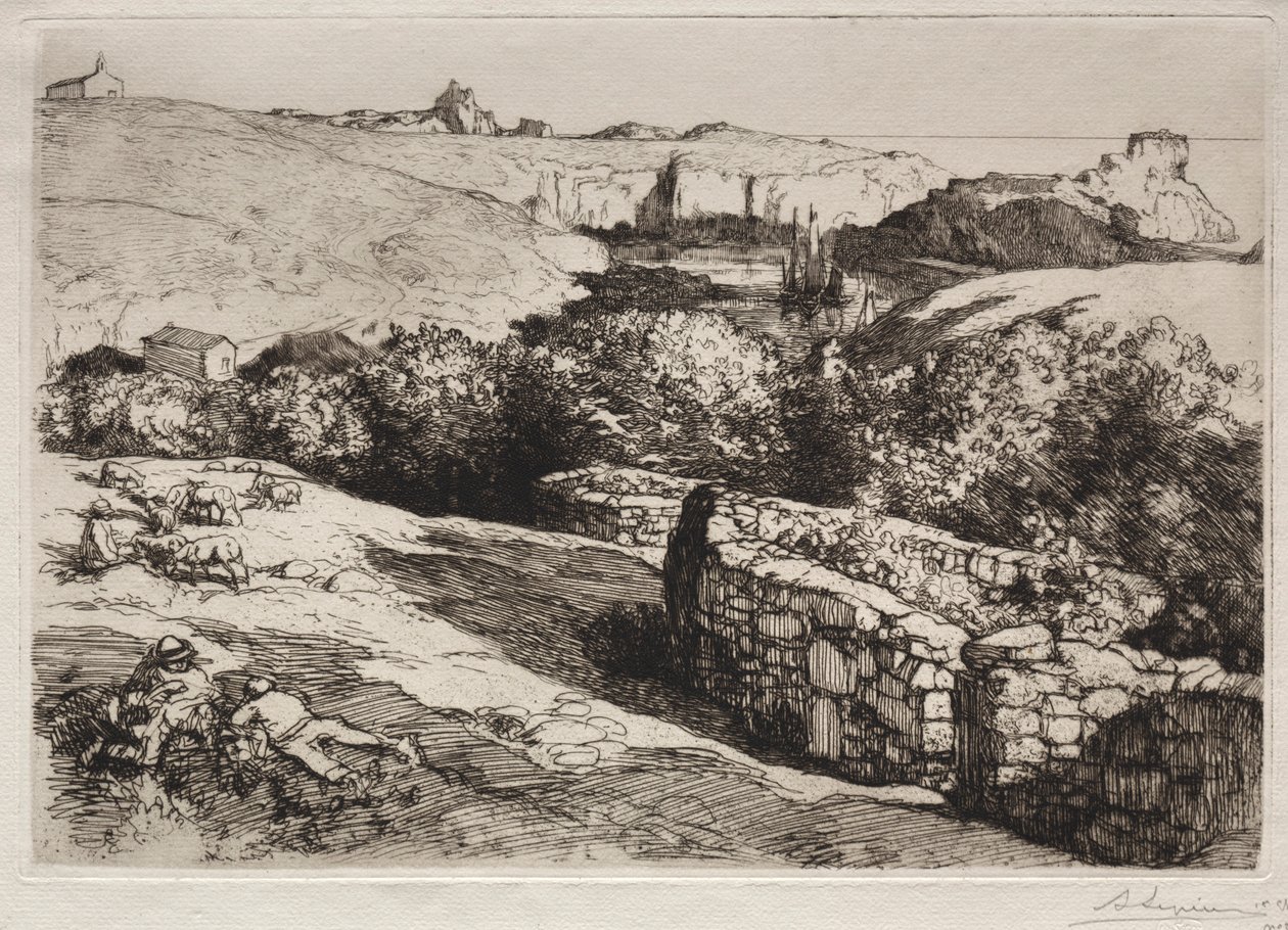 Widok na Port de la Meule, 1907. autorstwa Auguste Louis Lepère