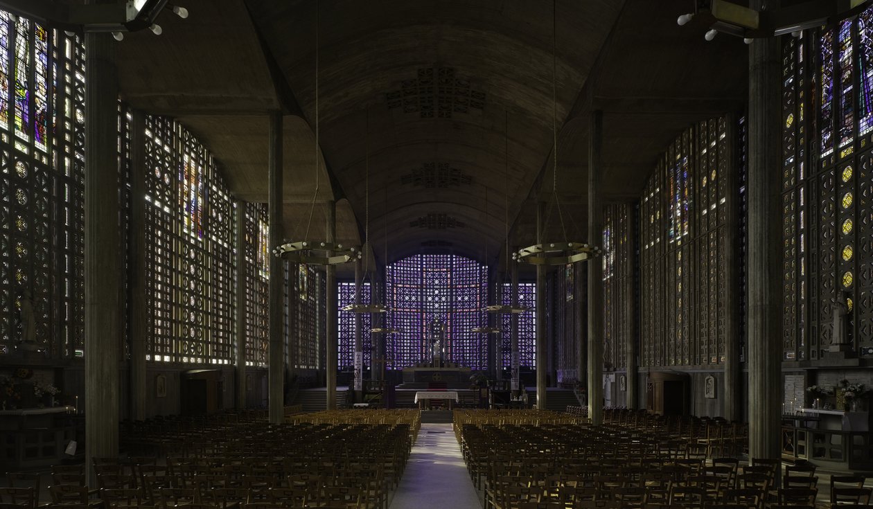 Kościół Notre Dame du Raincy, w Raincy (Seine Saint Denis). Budowa 1923, architekci Gustave Perret (1876-1952) i Auguste Perret (1874-1954). Zdjęcie 10/02/10. autorstwa Auguste Perret