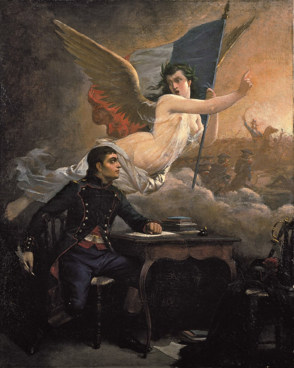 Rouget de Lisle komponujący Marsyliankę, c. 1875. autorstwa Auguste Pinelli