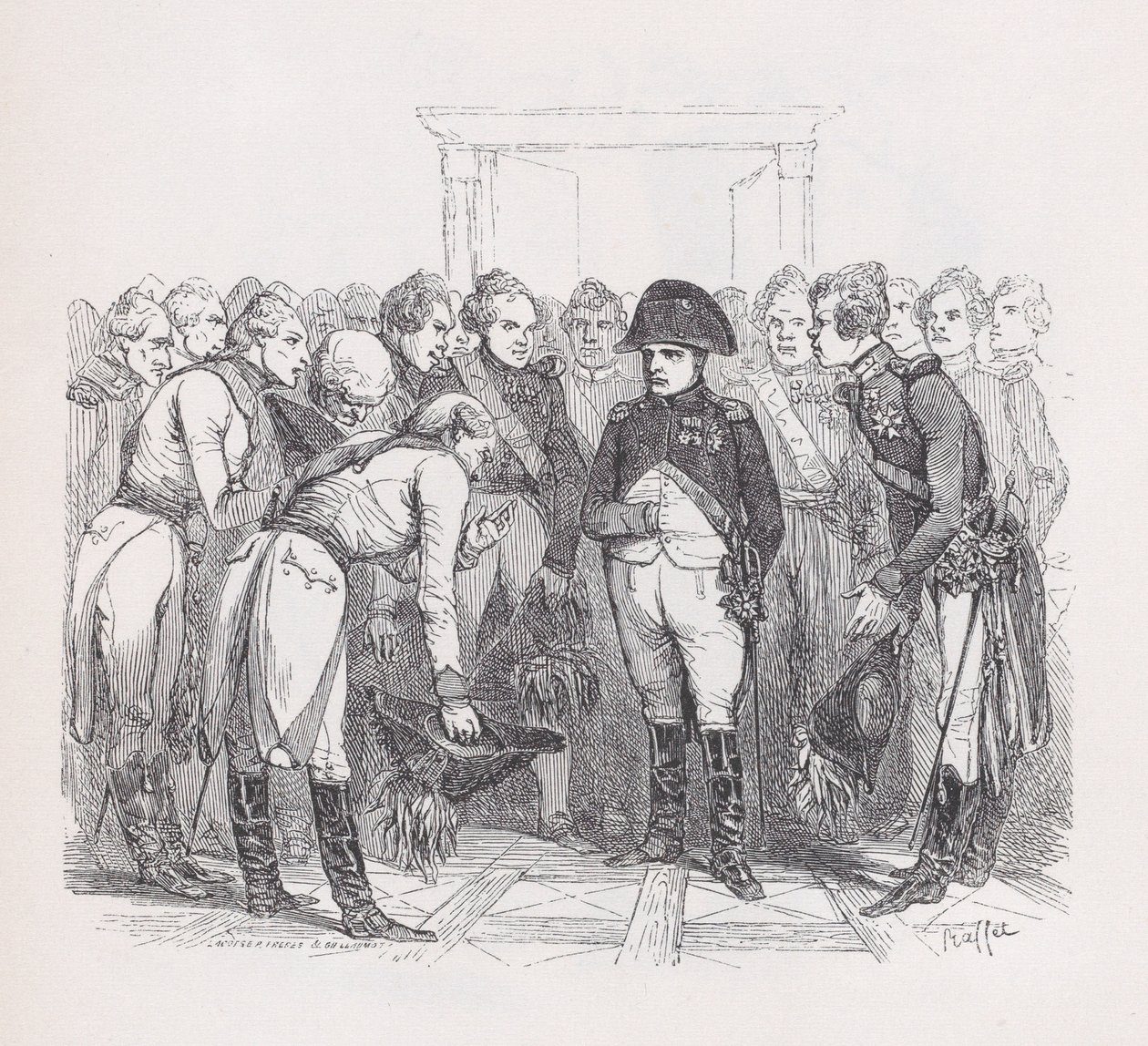 Bóg dobrych ludzi z Dzieł wszystkich Bérangera, 1836. Twórcy: Auguste Raffet, Lacoste, Eugène Guillaumot. autorstwa Auguste Raffet, Lacoste, Eugène Guillaumot