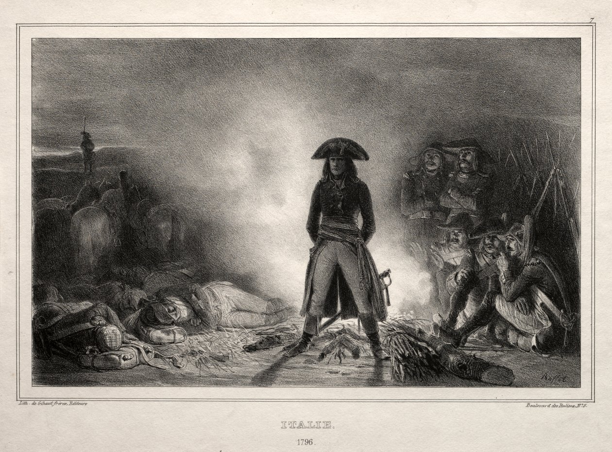 Album na rok 1836: Włochy, 1796, Napoleon Bonaparte autorstwa Auguste Raffet