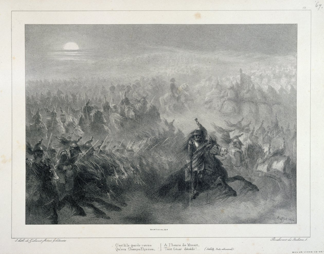 Album litograficzny z 1837 roku, nr 12: To jest wielka rewia (...) autorstwa Auguste Raffet